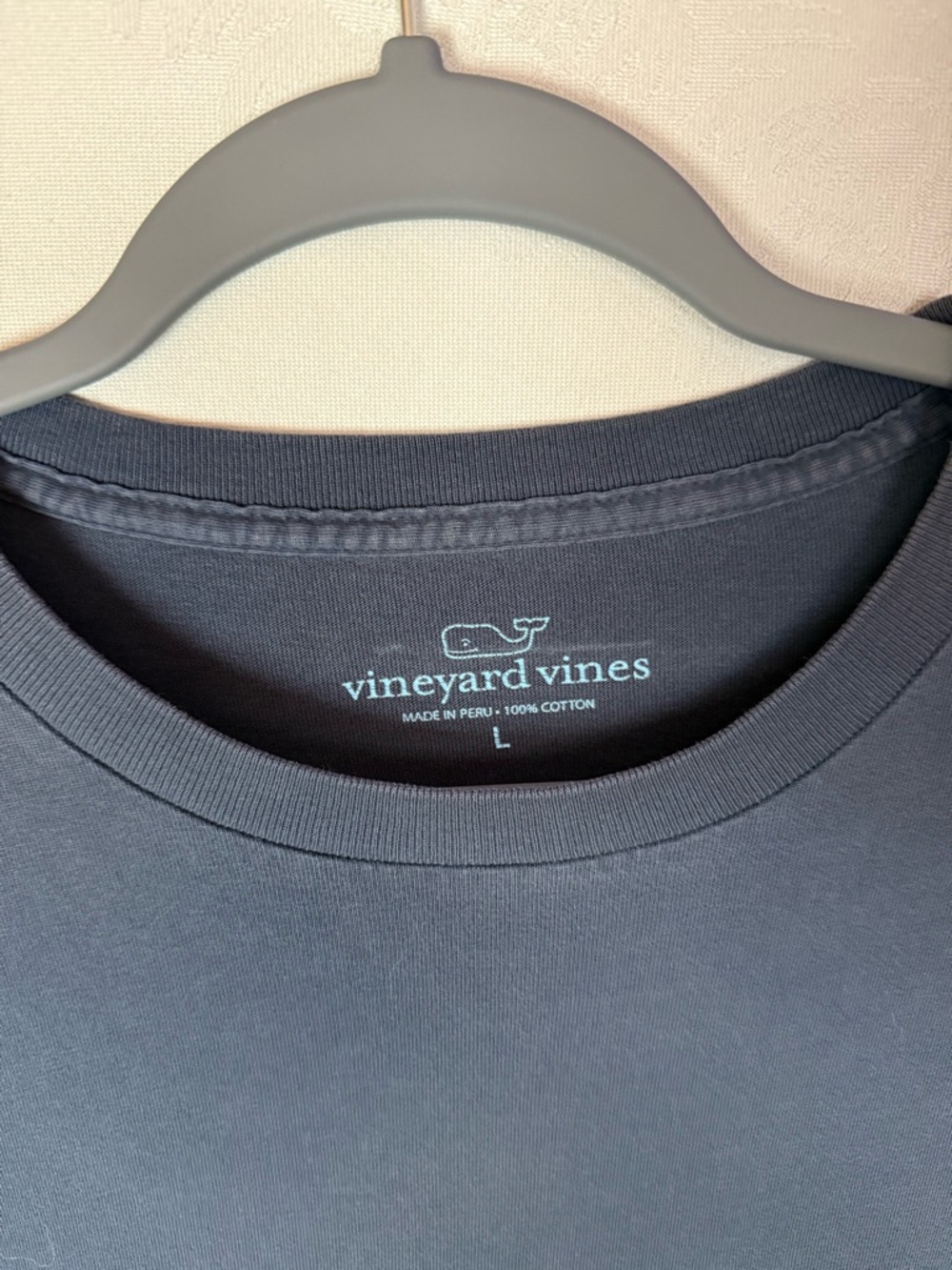 Vineyard Vines Navy Long-Sleeve Tee with Patriotic Whale Graphic - Picture 3 of 5